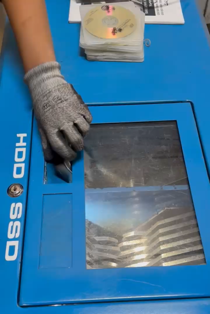 hard drive destruction machine