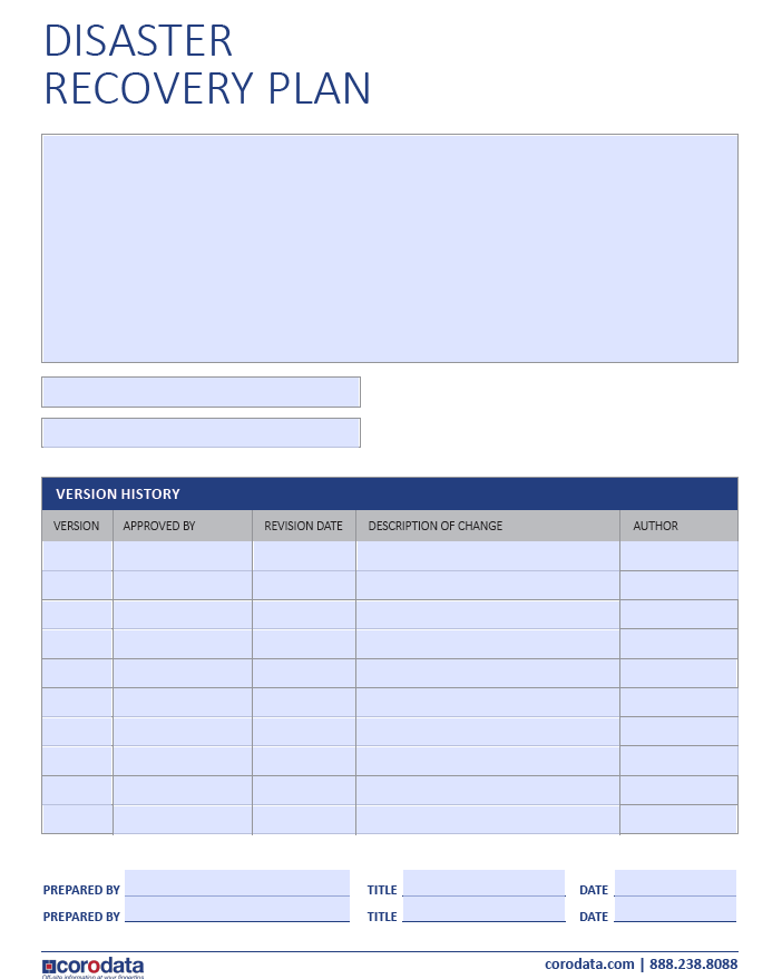 Disaster Recovery Plan Template