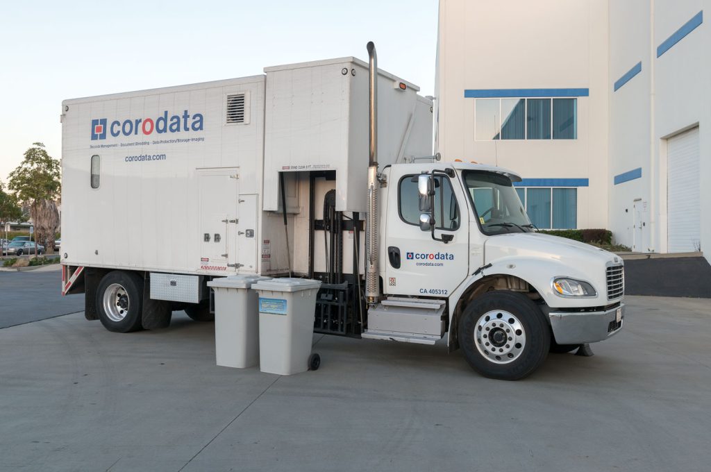corodata shredding truck