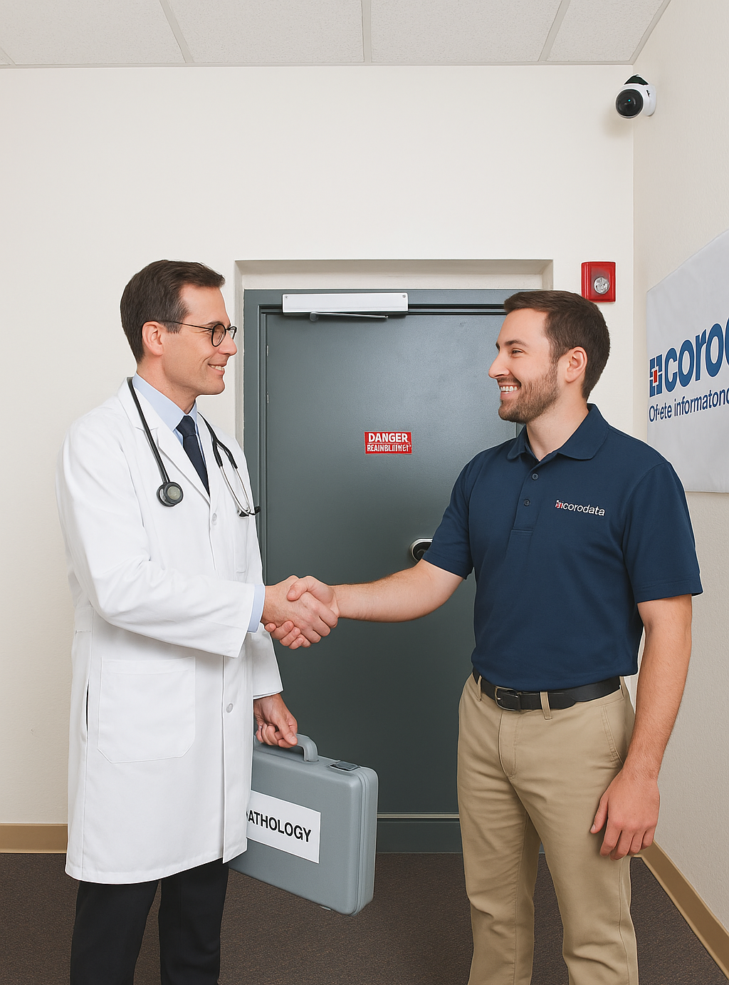 Doctor-Shaking-Corodata-Employees-hand