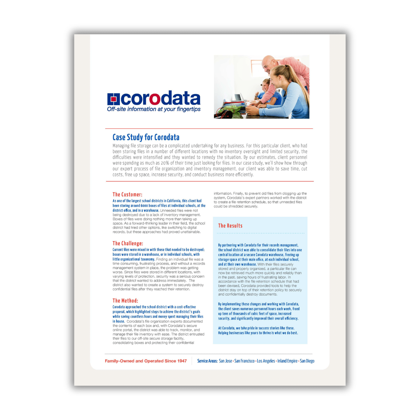 Corodata School District Case Study