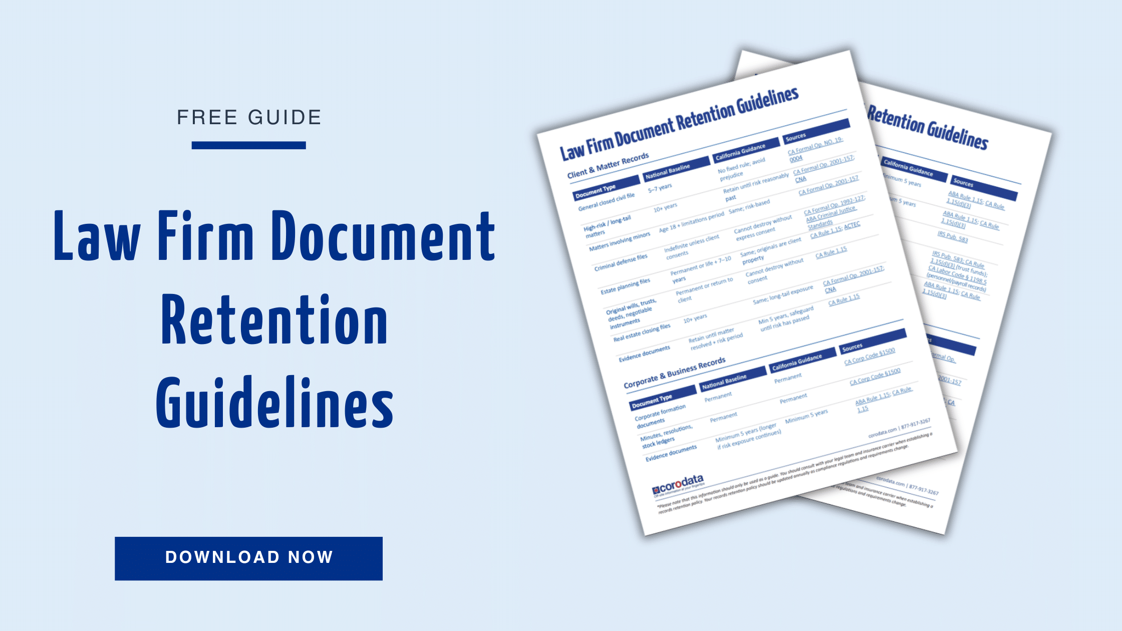 Download Free Law Firm Document Retention Guidelines